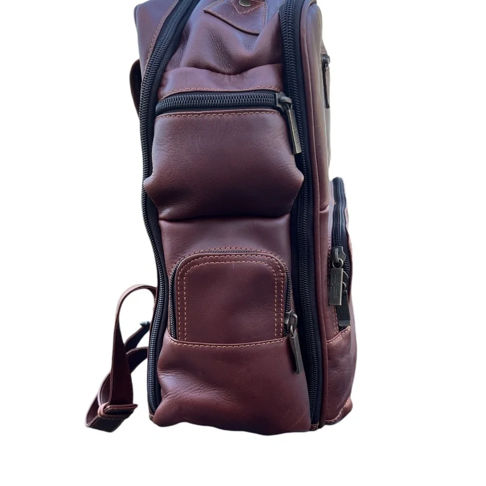 NWT Claire Chase National Championship Legendary Executive Backpack Brown Crease